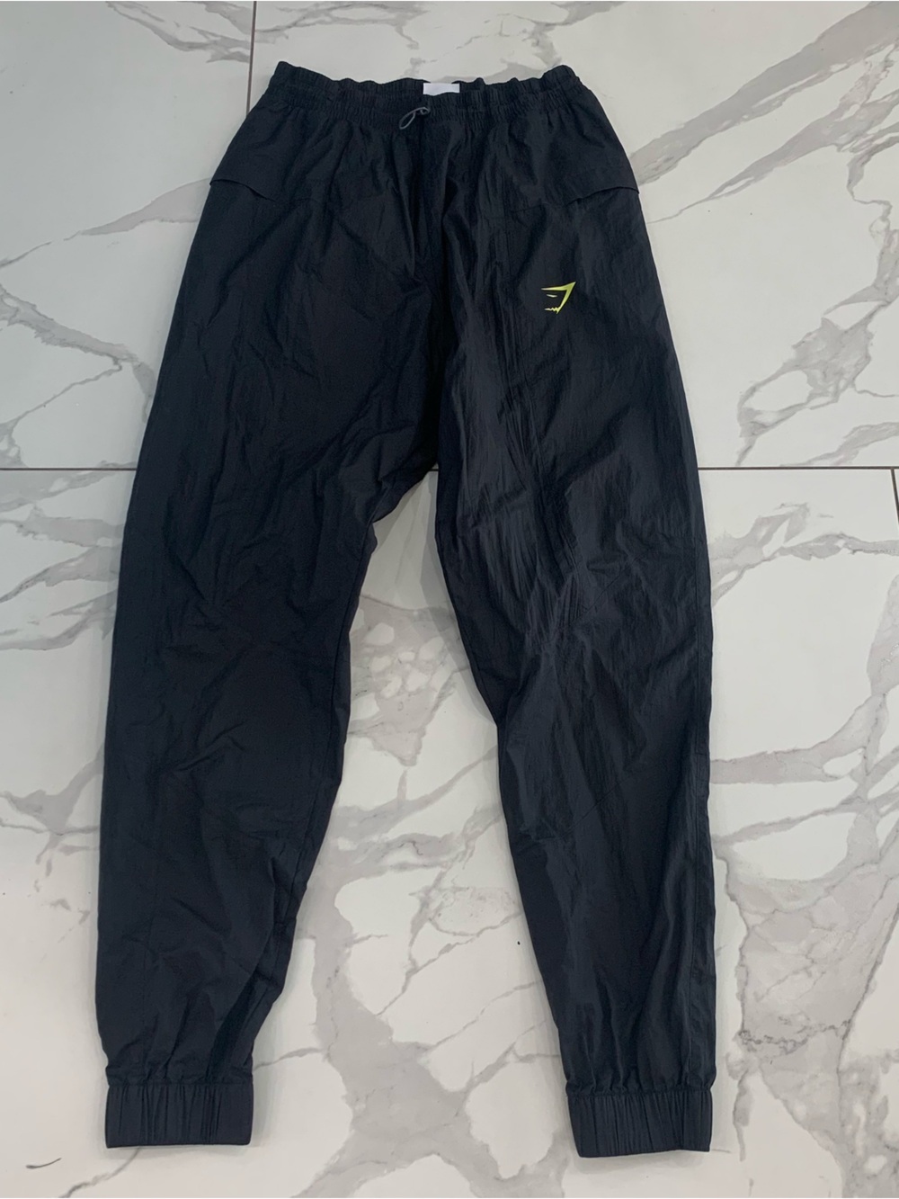 Gymshark Joggers Men Sz Small Athletic Fit Pockets Nylon Gym Pants Workout Gear